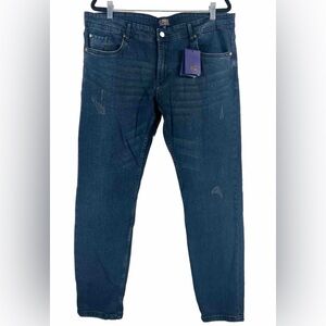 NWT CAVALLI‎ CLASS SLIM STRAIGHT Distressed Jeans OXJ211 DS028 Size 36X30